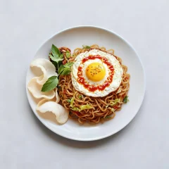 Mie tumis Telor Ceplok